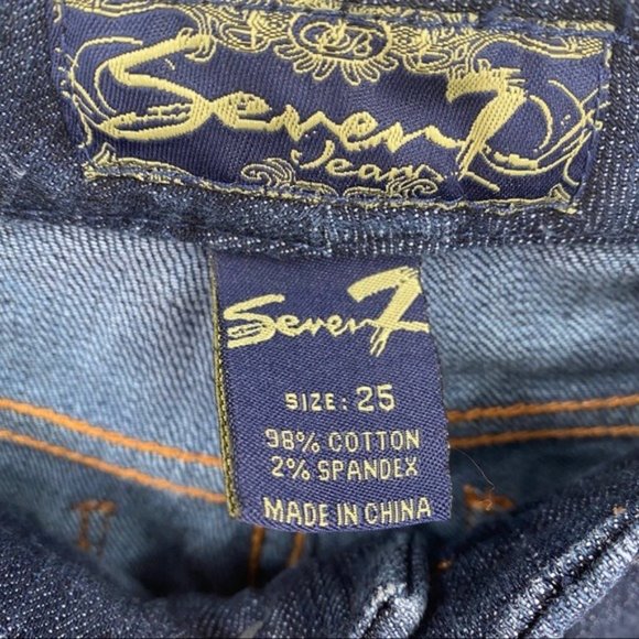 Seven7 Jeans Boot Cut Size 25 Dark Wash - Picture 4 of 7